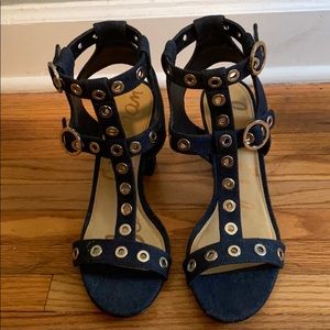 Sam Edelman denim wedge heels